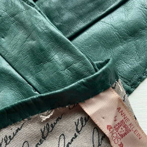 Anne Klein Vintage 90s Leather Gloves - Picture 3 of 9